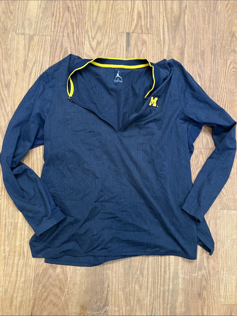 Jordan Navy Pullover with Yellow Trim
